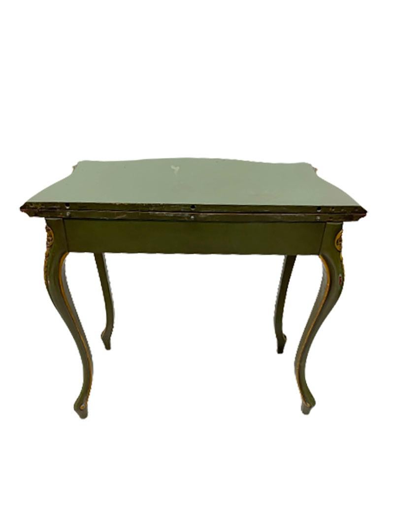 19th C French Louis XV Style Card or Game Table, Ca 1860 For Sale 4