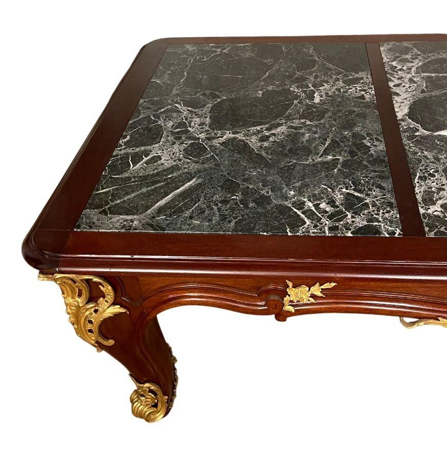 19th-C. French Louis XV–Style Library Table by Poulain For Sale 2