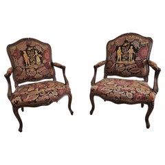 Wood Bergere Chairs