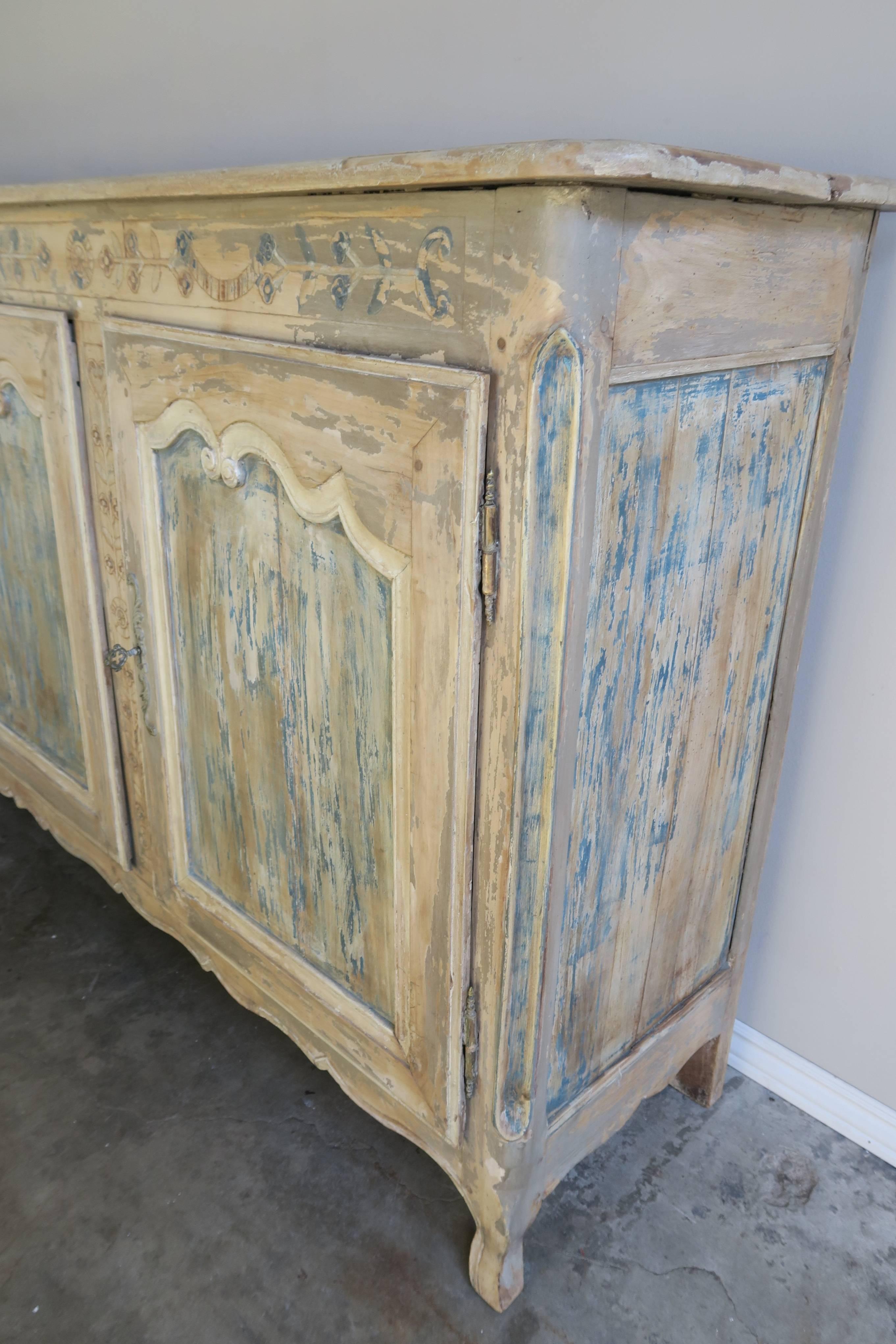 19th Century French Louis XV Style Painted Buffet 2