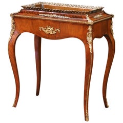 19. Jardinière aus französischem Louis XV-Furnier mit Ormolu-Bronzebeschlägen und Zinkablage