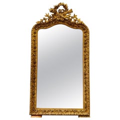 19th c. French Louis XVI Giltwood Mirror