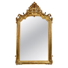 19th c. French Louis XVI Giltwood Mirror