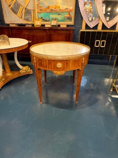 19th c. French Louis XVI Inlaid Center Table