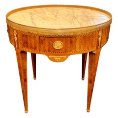 19th c. French Louis XVI Inlaid Center Table