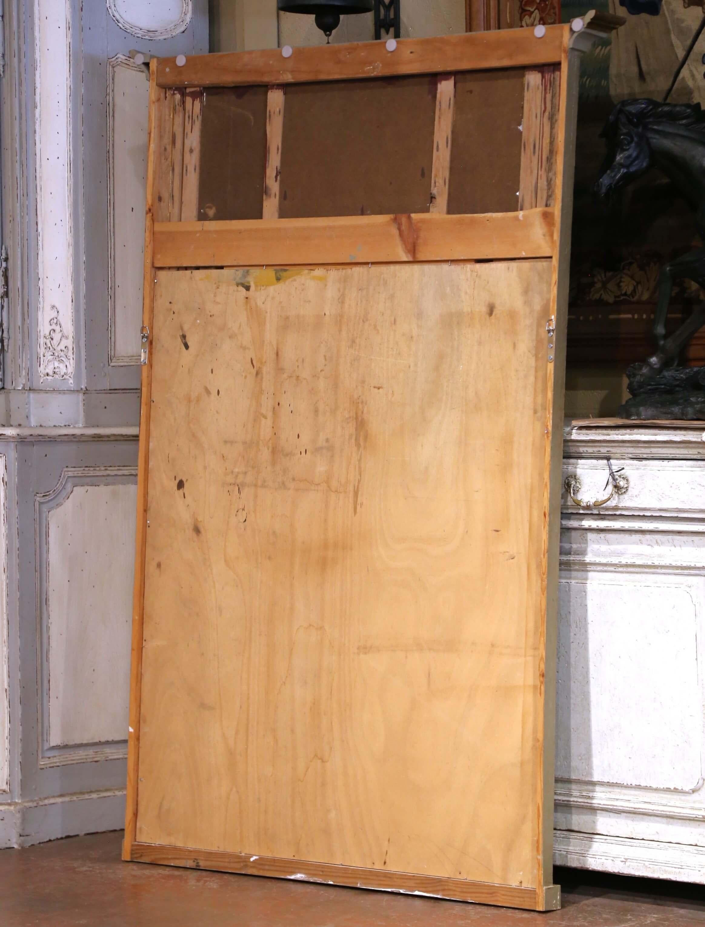 A.I.C.C. Miroir de Trumeau peint et doré avec verre biseauté, 19ème C. en vente 3