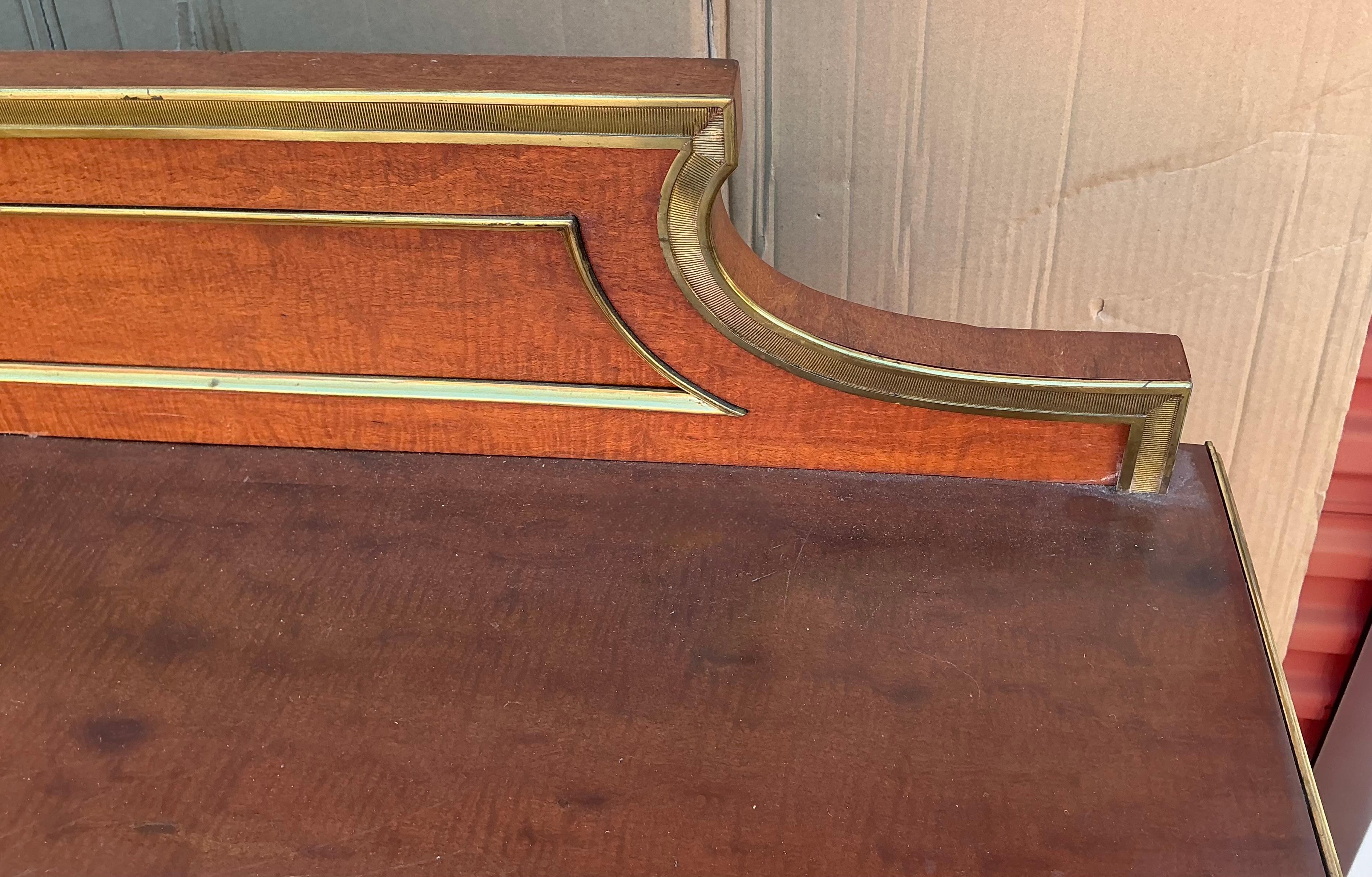 19th-C. French Louis XVI Style Walnut And Gilt Bronze Dining Server Table For Sale 5