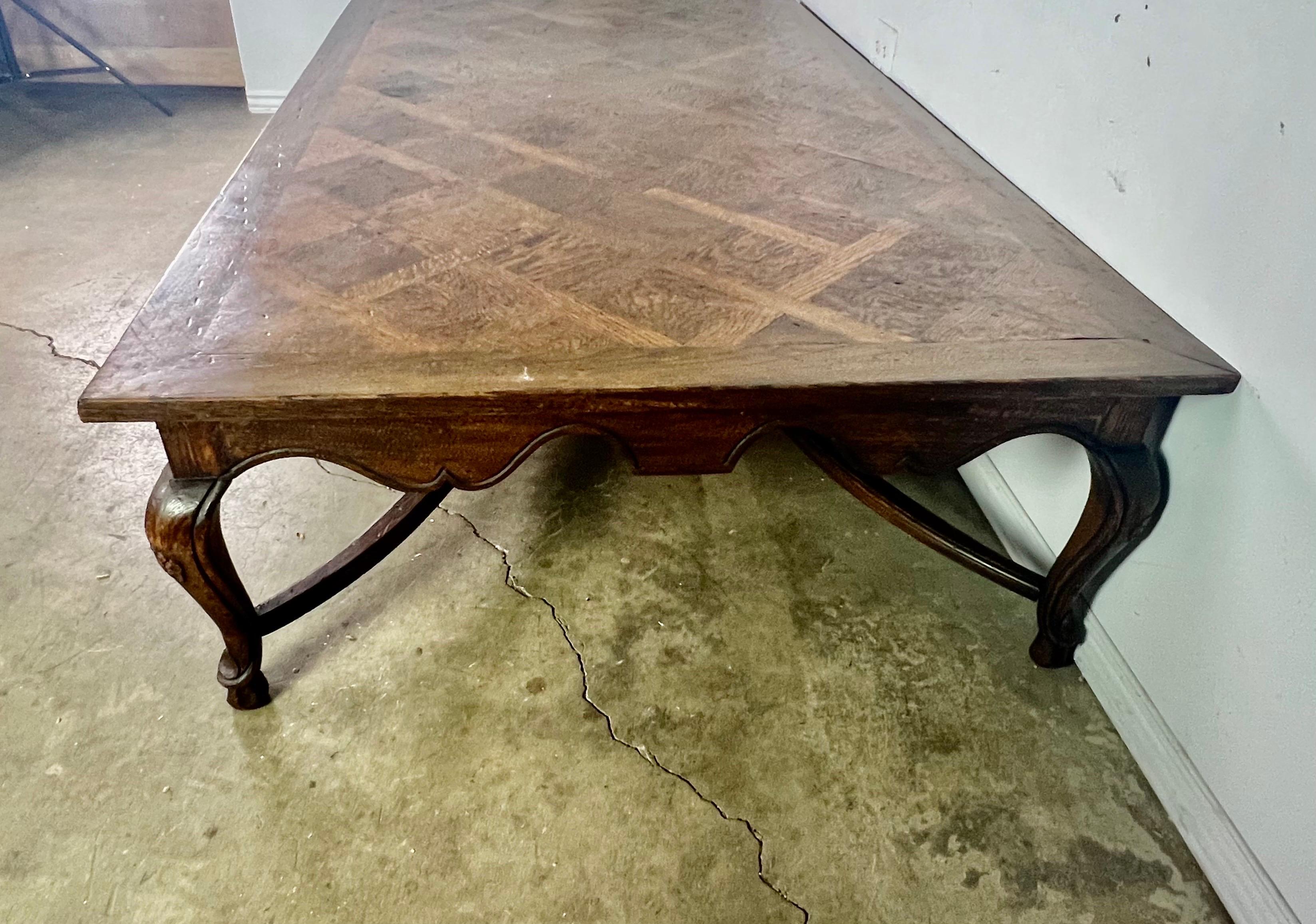 19th C. French Marquetry Coffee Table  4