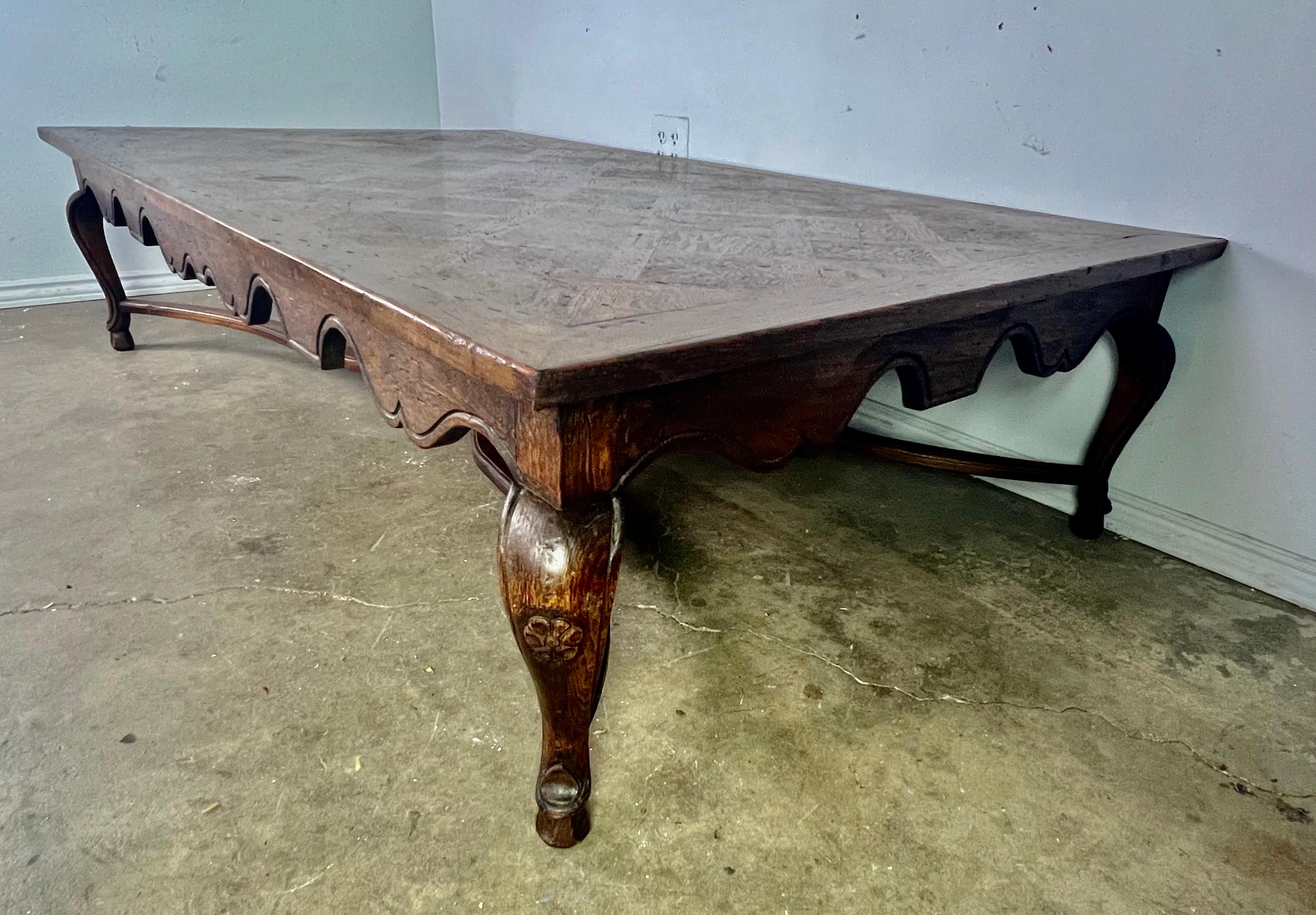 19th C. French Marquetry Coffee Table  6