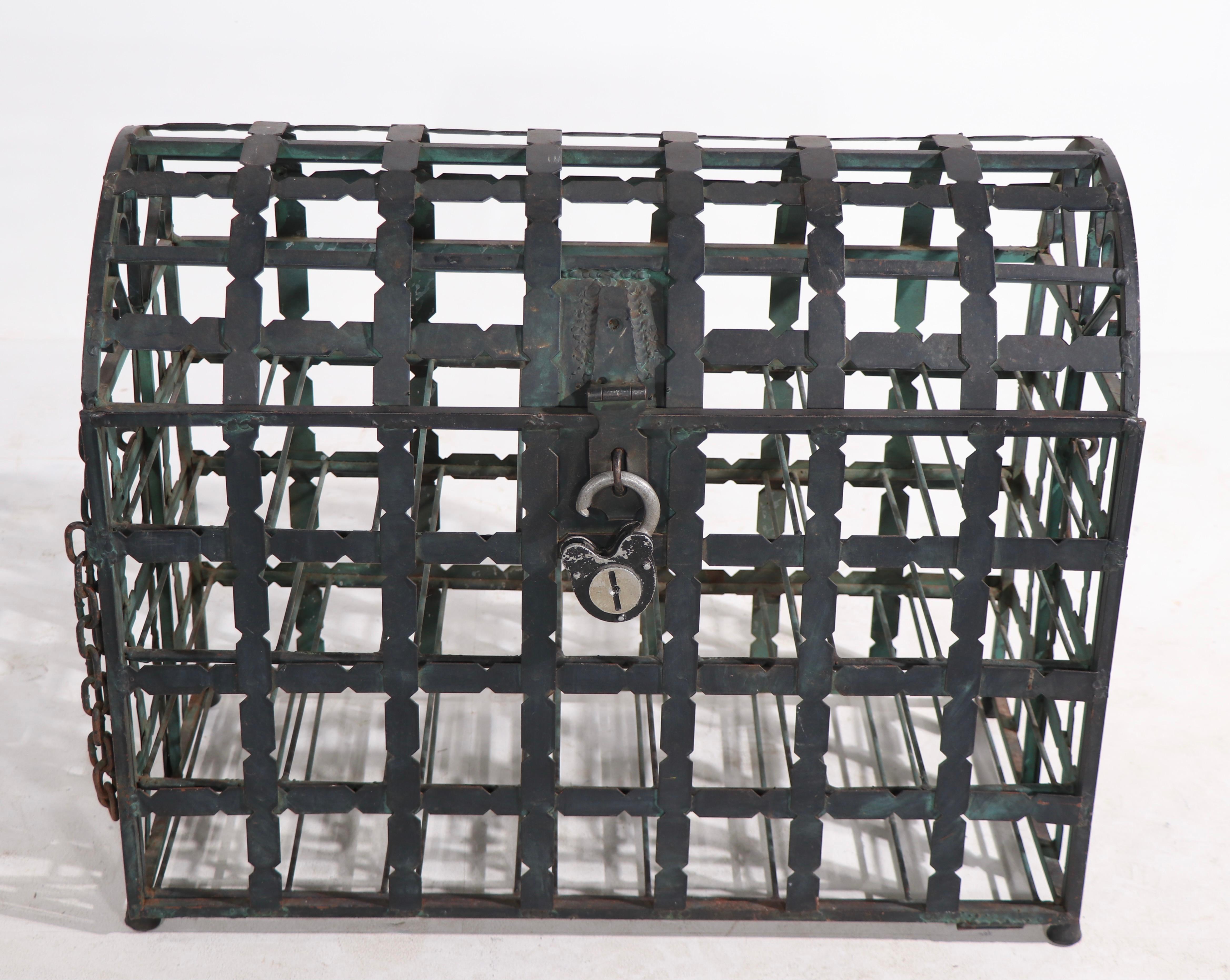 19th C French Metal Wine Chest In Good Condition For Sale In New York, NY