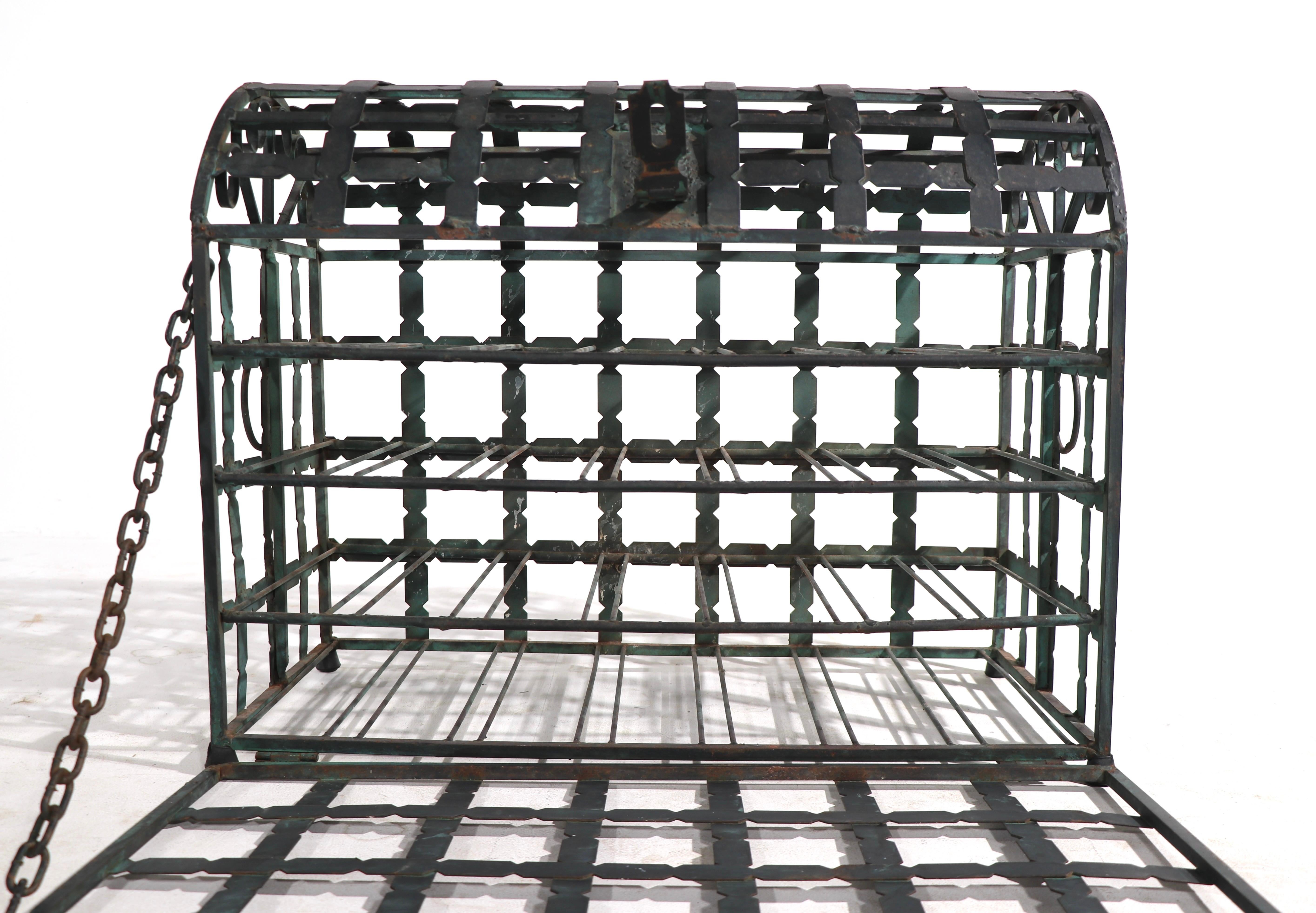 19th C French Metal Wine Chest 1