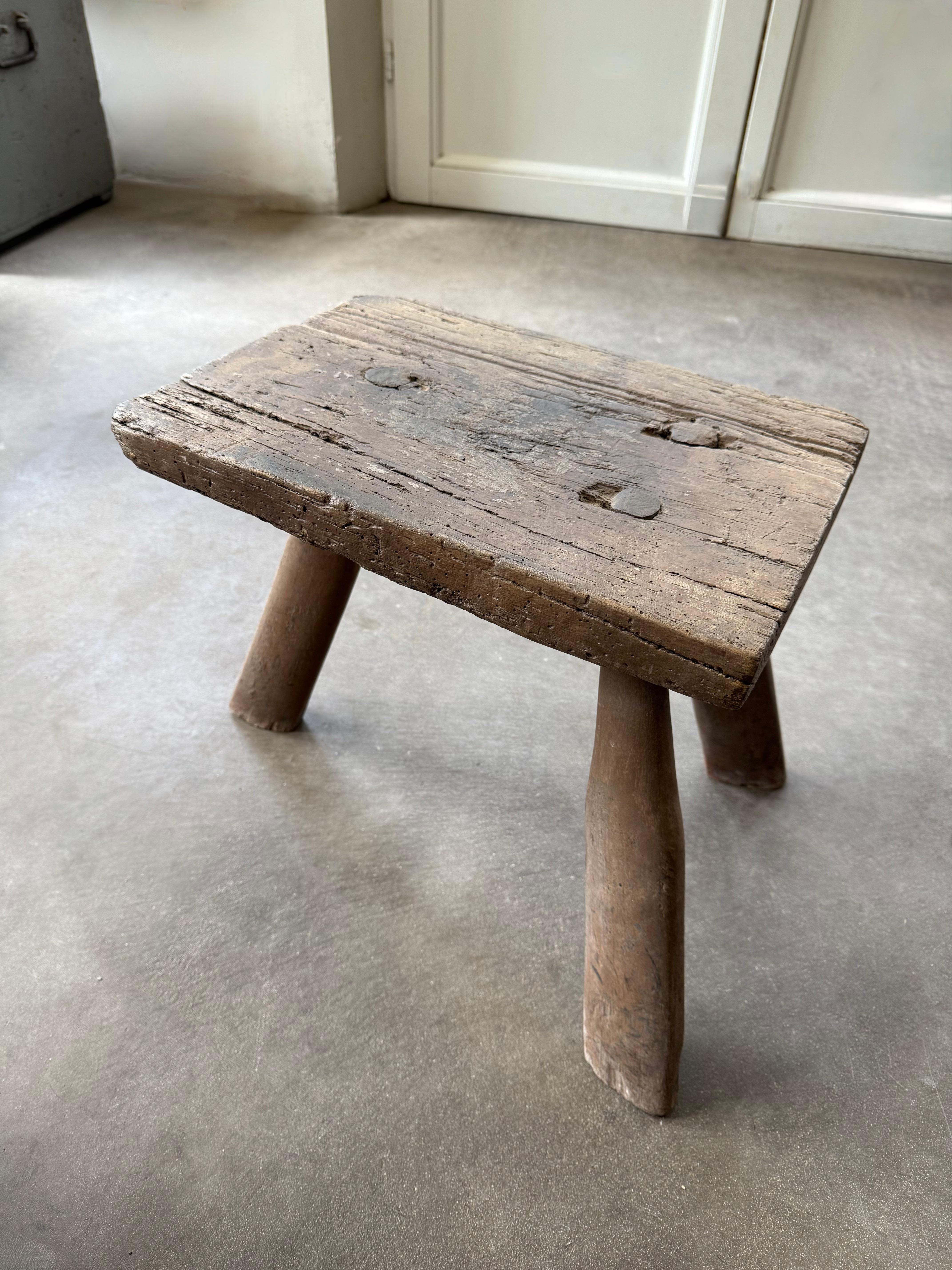 Country 19th C French Milk Stool For Sale