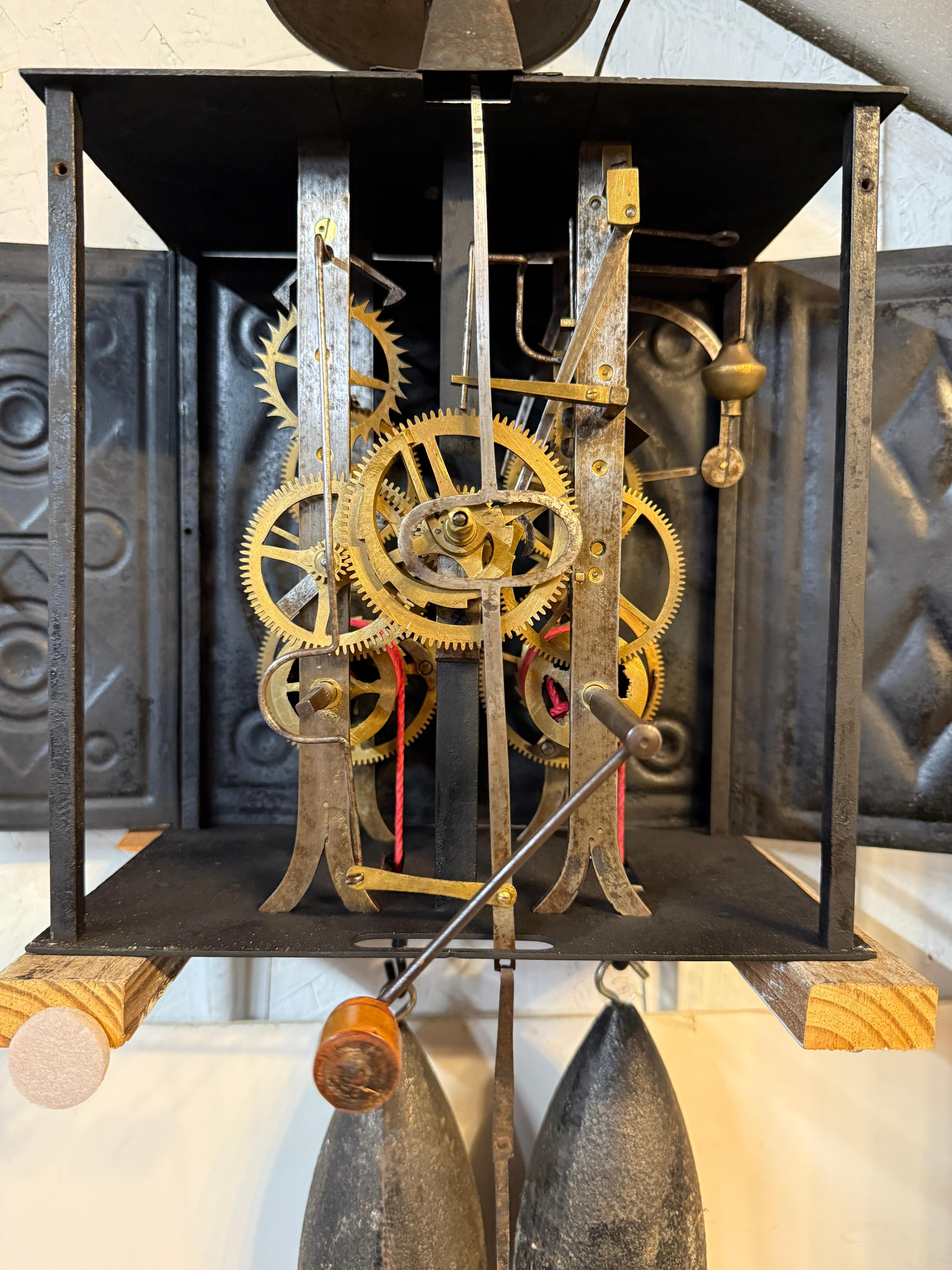 XIX sec. Orologio Morbier francese o Comtoise Mouvement in vendita 7