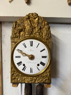 19th c. French Morbier Clock or Comtoise Mouvement