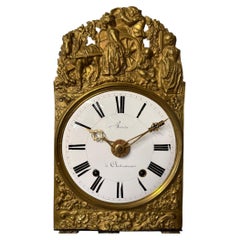 19th c. French Morbier Clock or Comtoise Mouvement