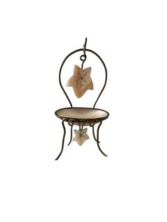 19th C. French Mother of Pearl & Brass Chair Pocket Watch Stand Holder
