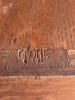 19th C. French Napoleon III Bronze-Mahogany Cabinet w Marble Top by Grohé Frères