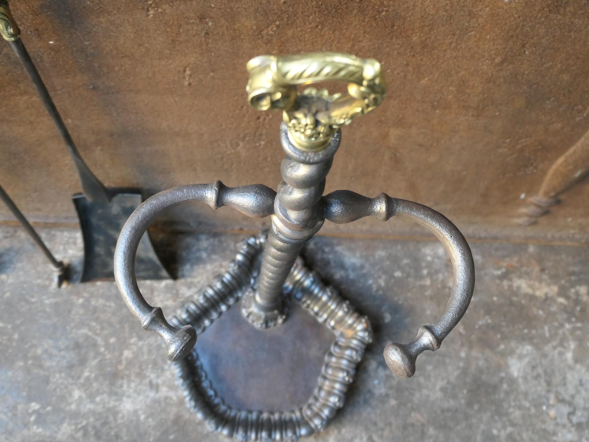 19th C. French Napoleon III Fireplace Tool Set For Sale 10