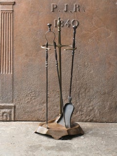 19th C. French Napoleon III Period Fireplace Tool Set