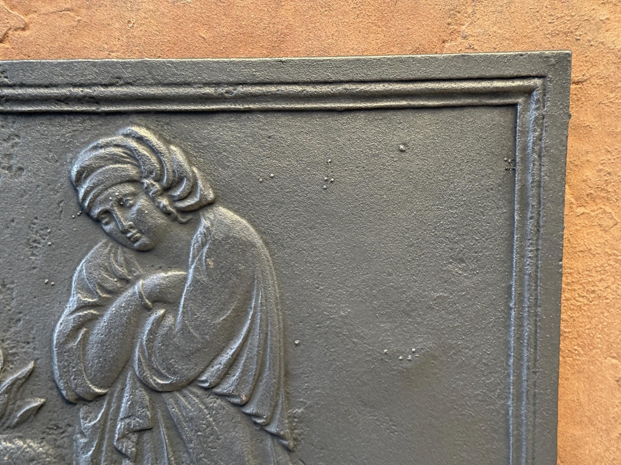 19th C. French Napoleon III Period 'Vestal Virgin' Fireback / Backsplash For Sale 4