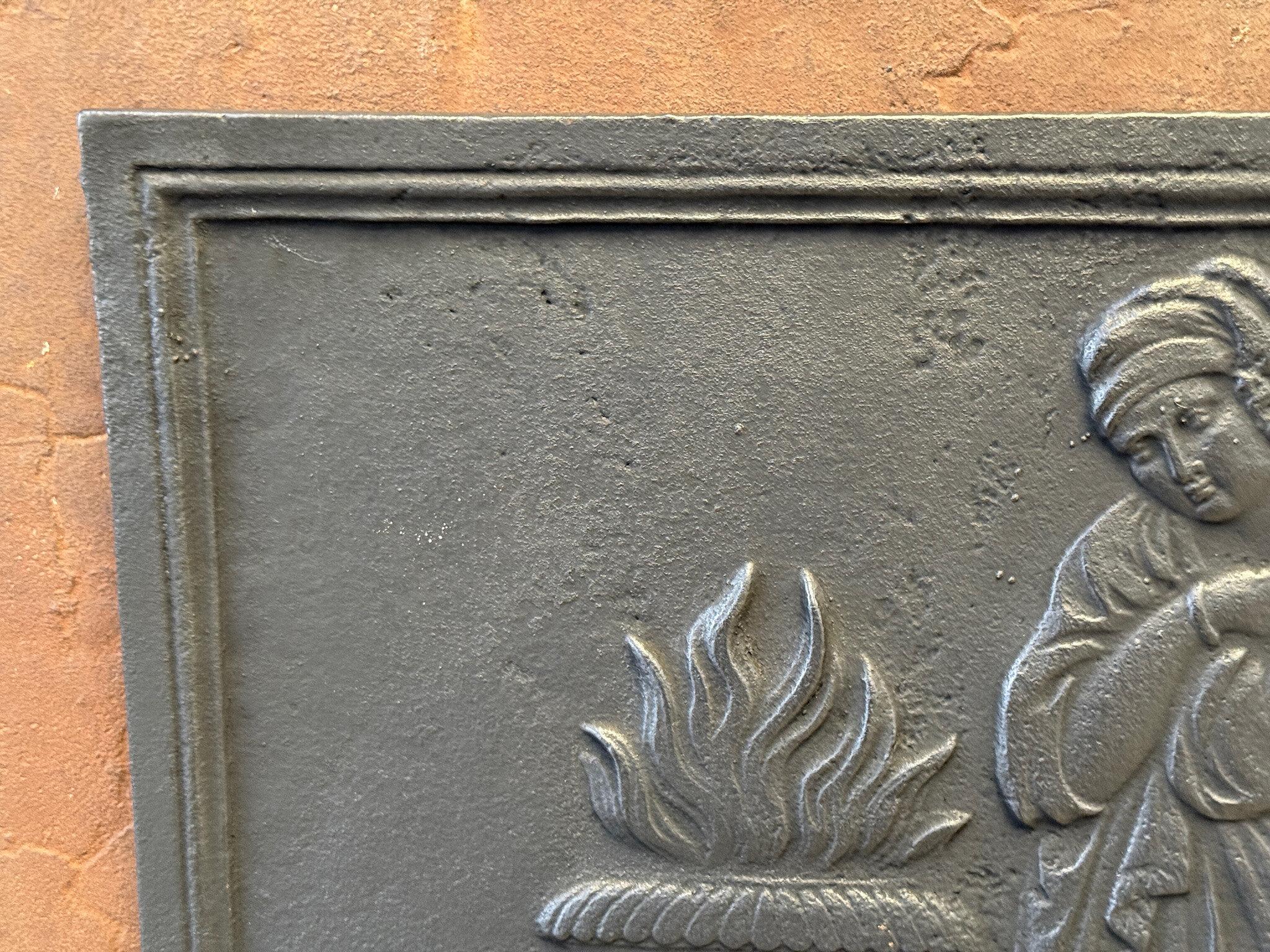 19th C. French Napoleon III Period 'Vestal Virgin' Fireback / Backsplash For Sale 3