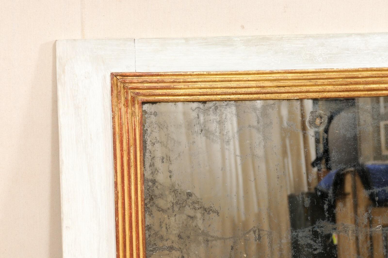 19th C. French Nearly-Square Mirror, 3.5Ft In Good Condition For Sale In Atlanta, GA