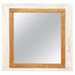 19th C. French Nearly-Square Mirror, 3.5Ft Antique 19th C. French Nearly-Square Mirror, 3.5Ft