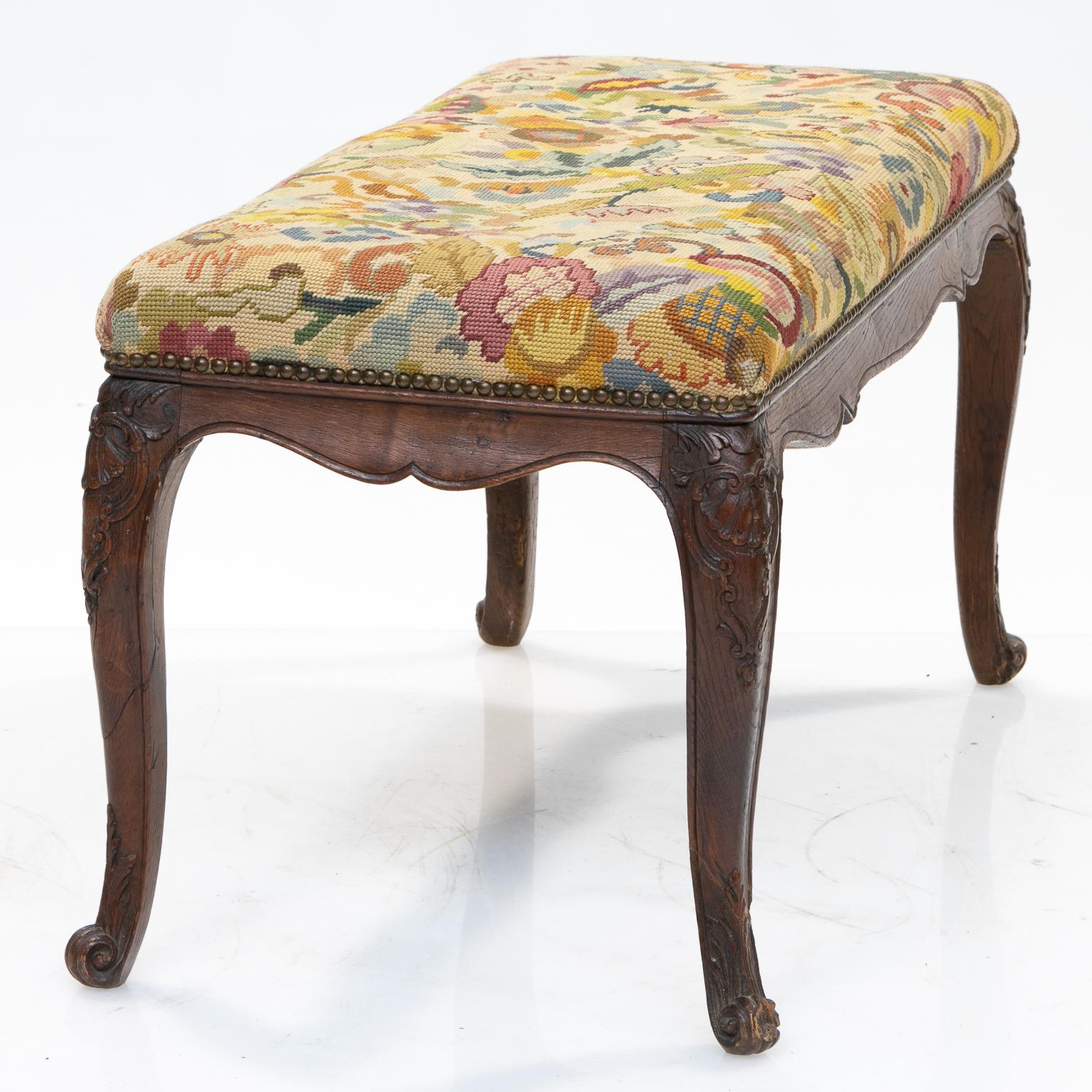 Late 19th Century 19th Century French Needlepoint Tapestry Bench