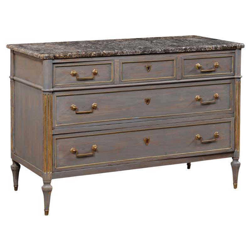 French Period Neoclassical Commode w/Beautiful Wood Grain and ...