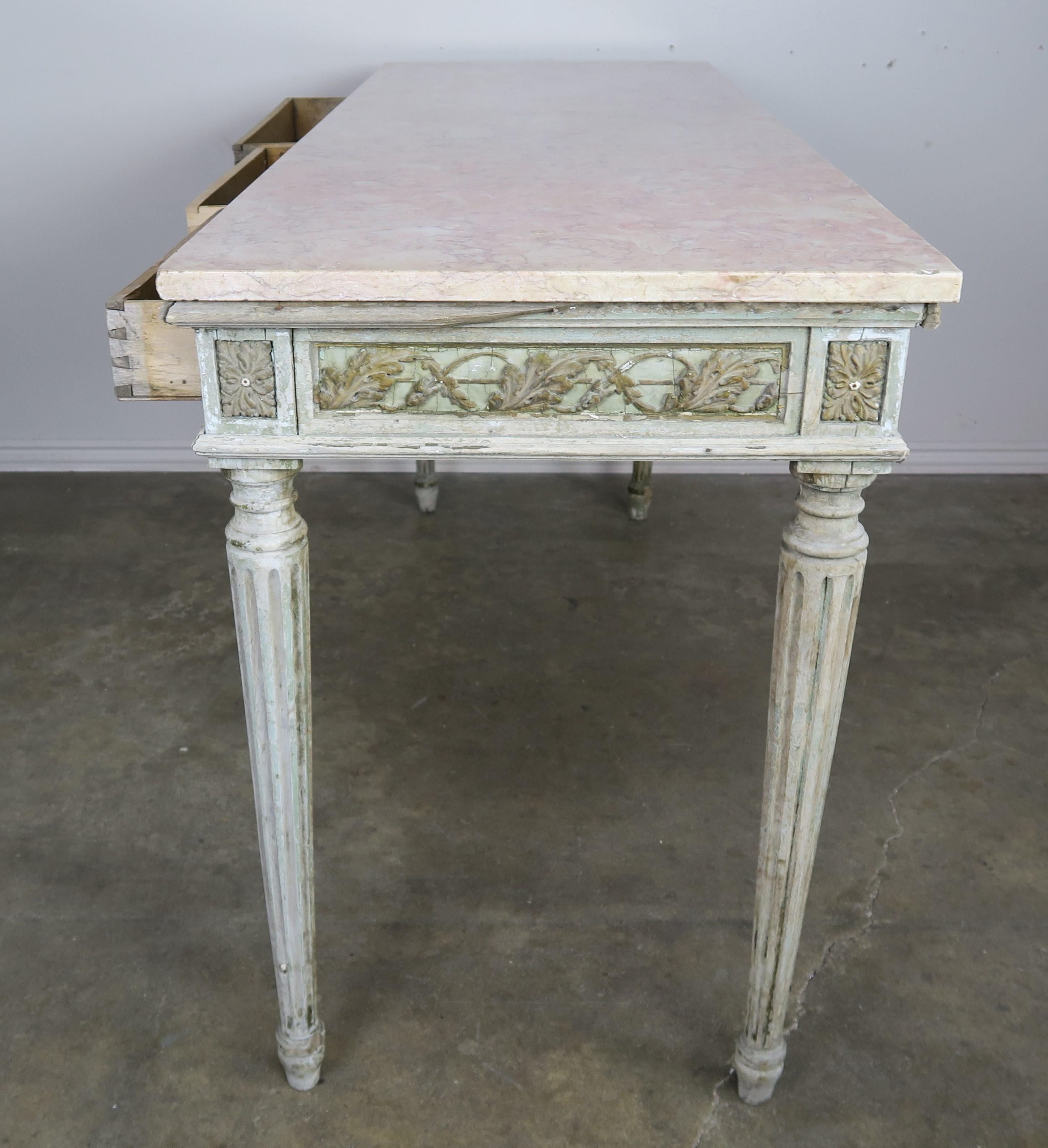 19th Century French Neoclassical Style Painted Desk/Writing Table 7