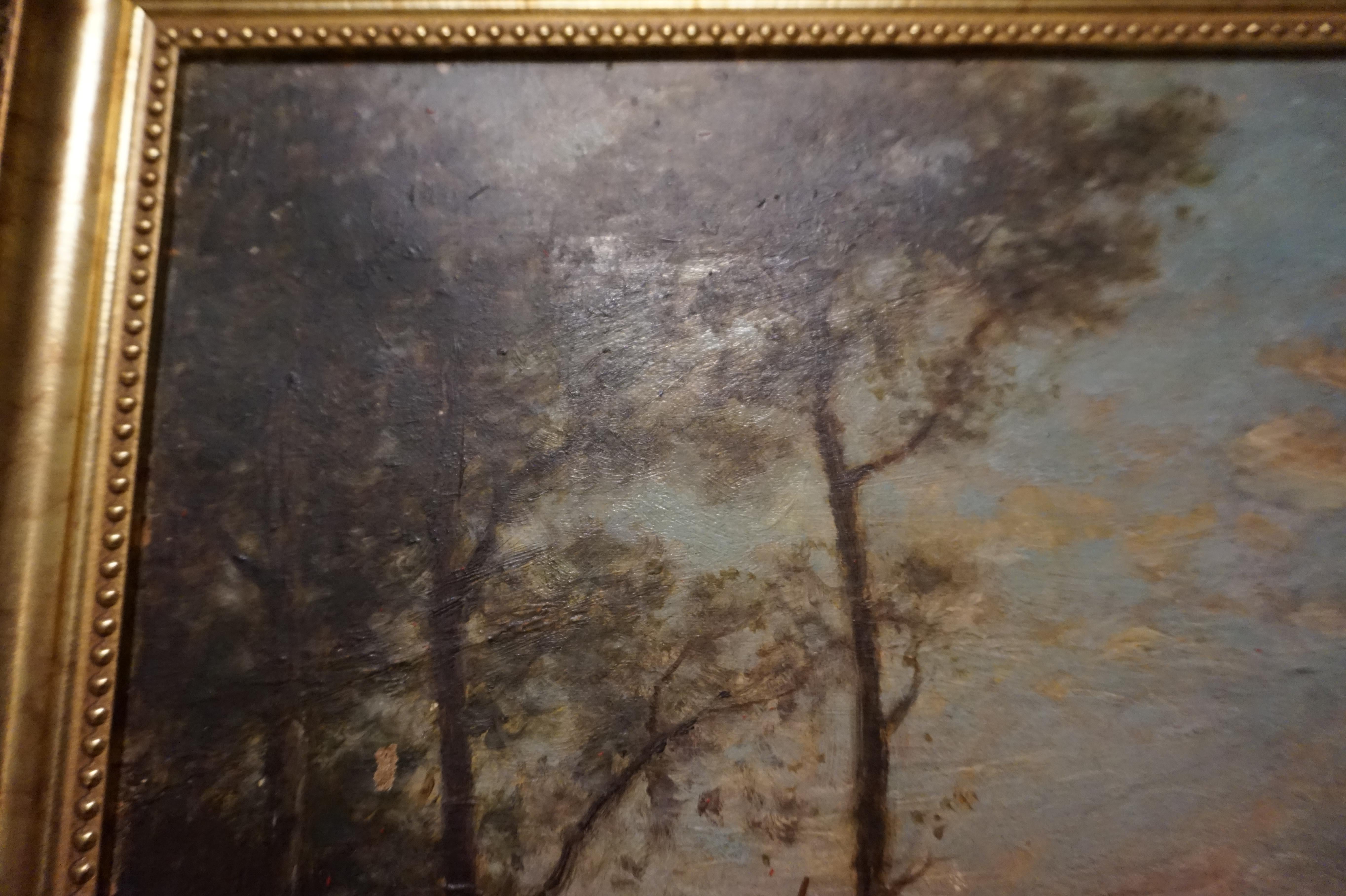 19th C. French Oil on Canvas Attributed to Jean-Baptise-Camille-Corot School 3