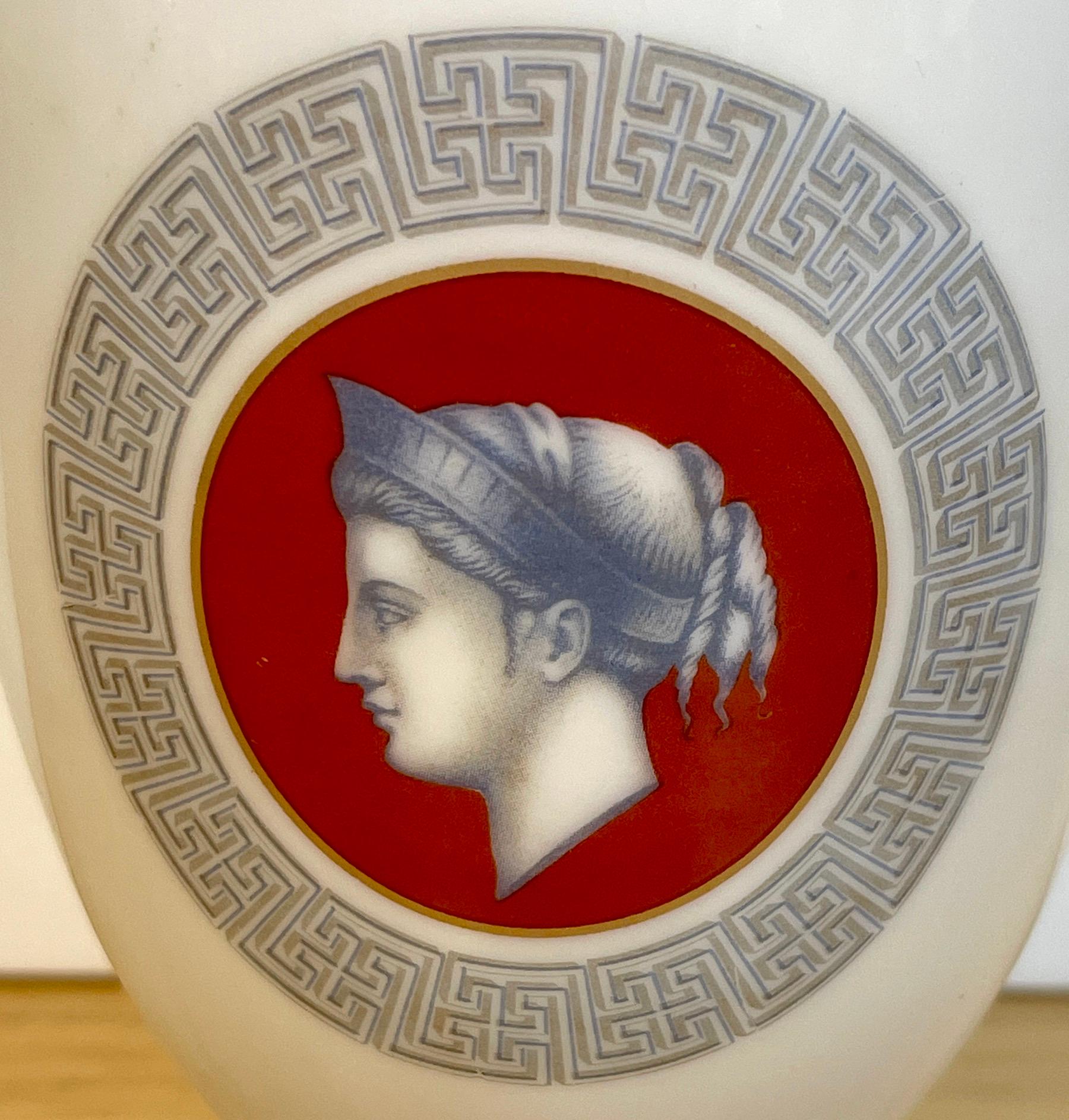 Carafe à portrait gréco-romaine Grand Tour en opaline française du 19ème siècle en vente 3
