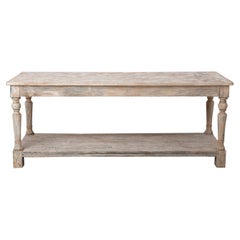 19th C. French Original Paint Draper
s Table or Console Table