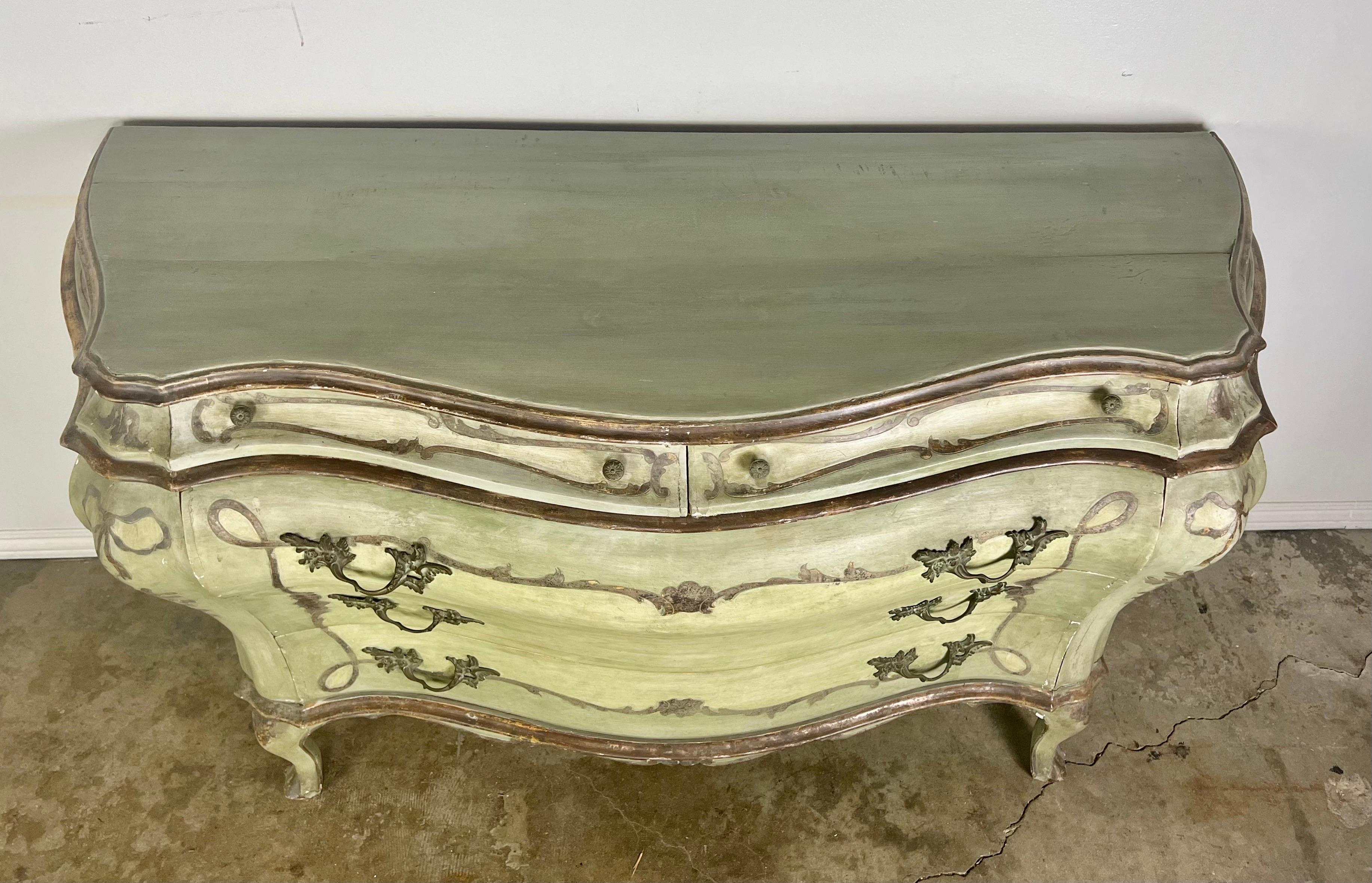 19th C. French Painted Bombay Chest 4