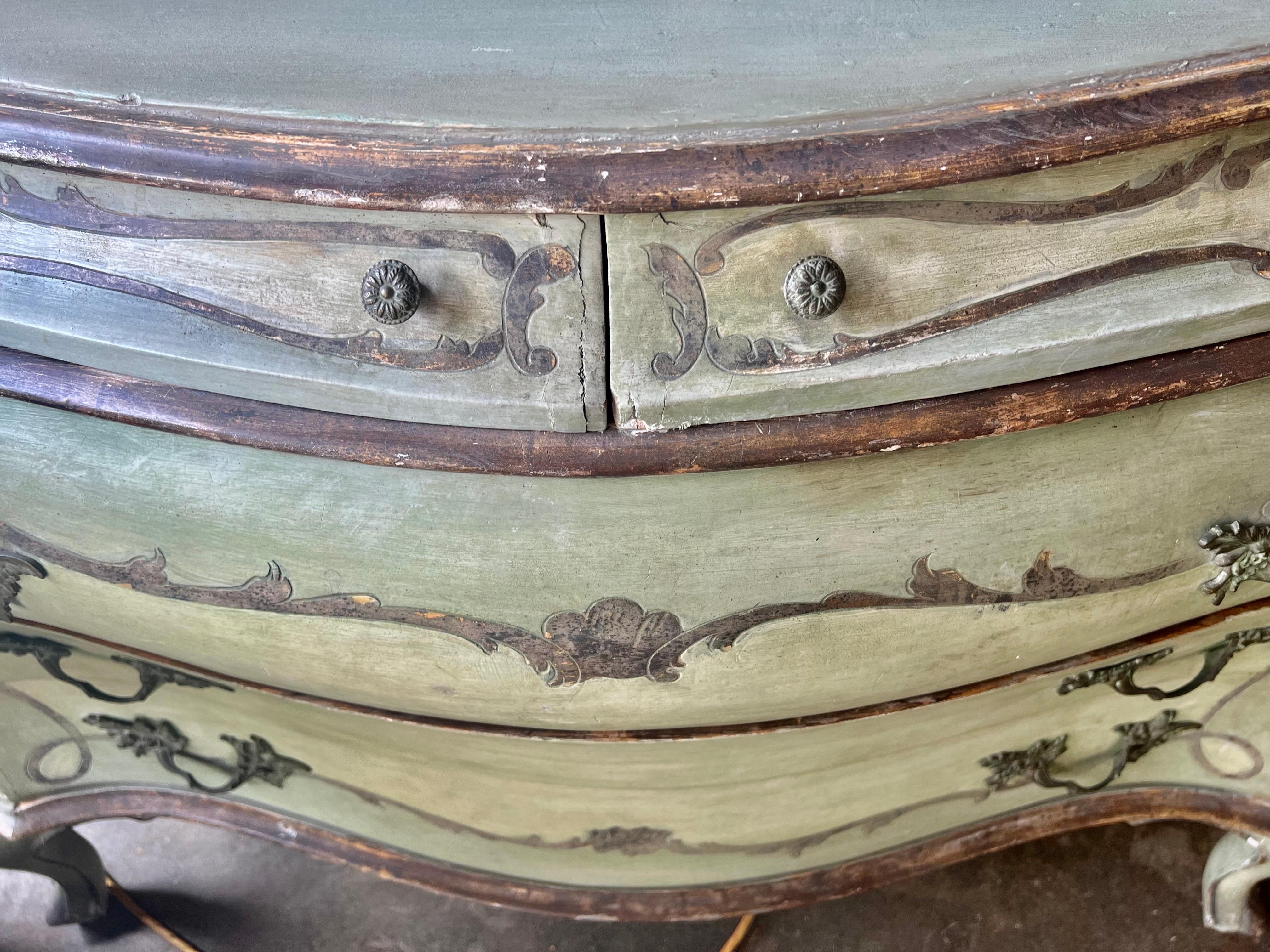 19th C. French Painted Bombay Chest 11