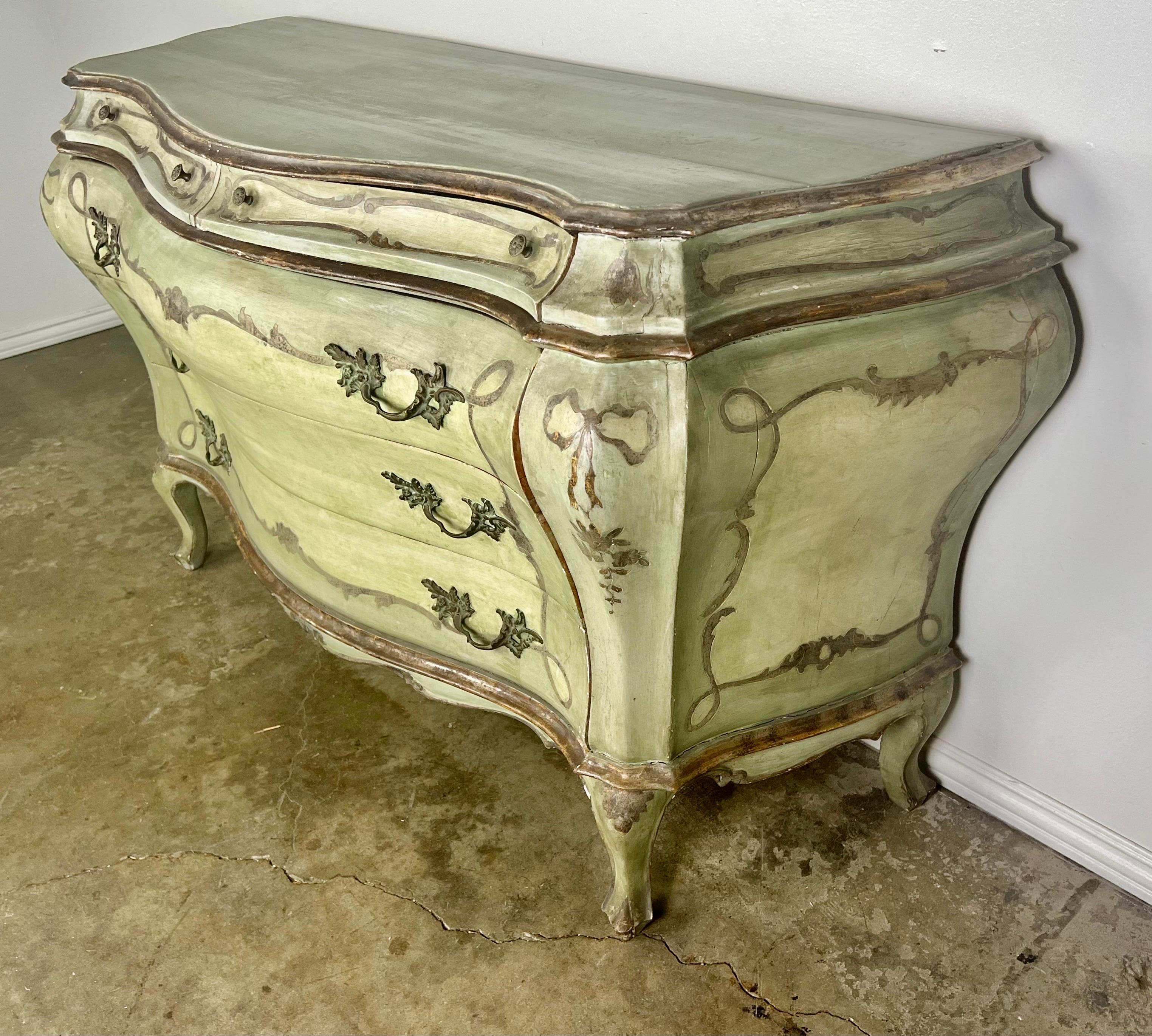 19th Century 19th C. French Painted Bombay Chest