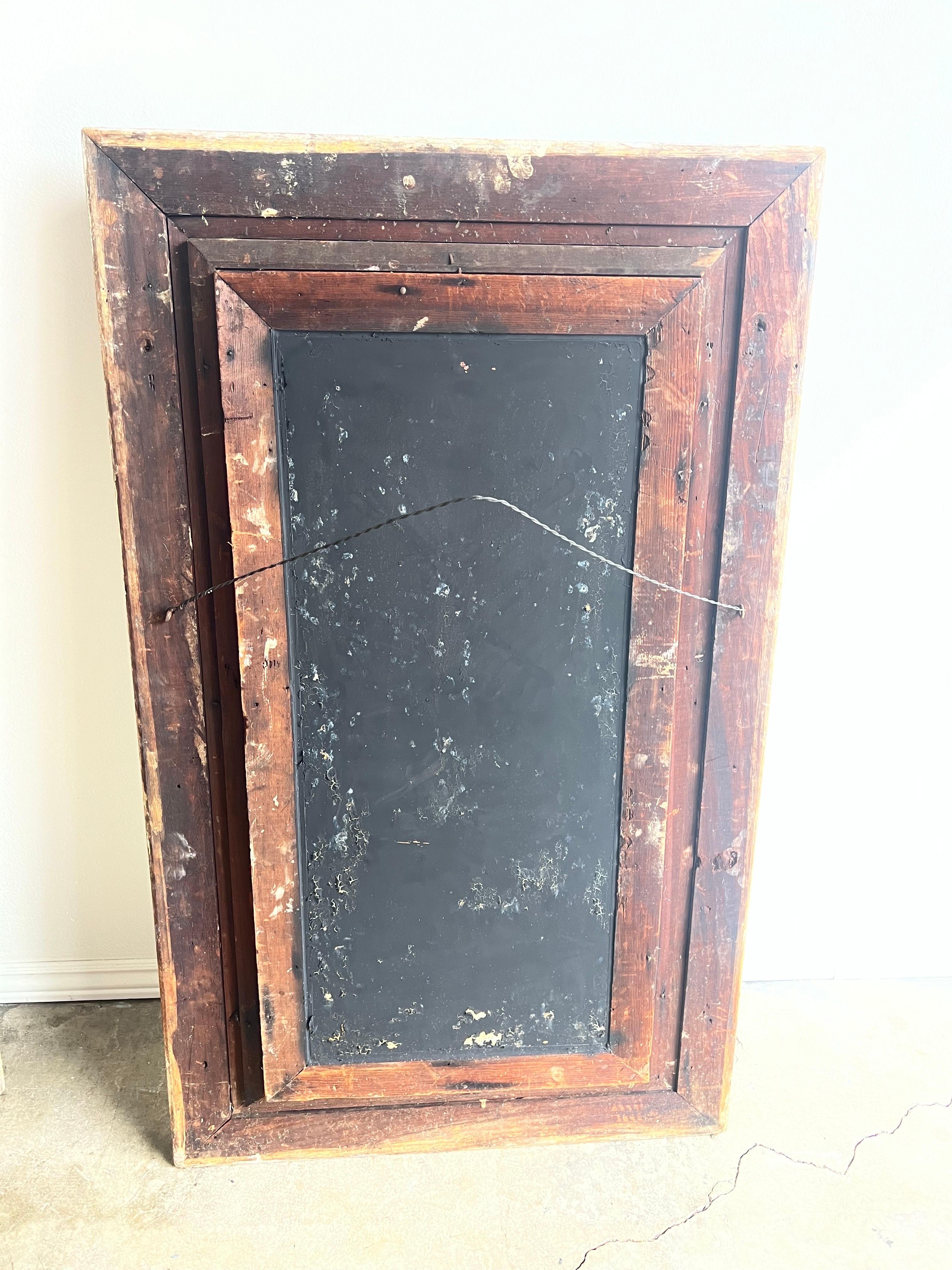 19th Century. French Painted Mirror For Sale 5