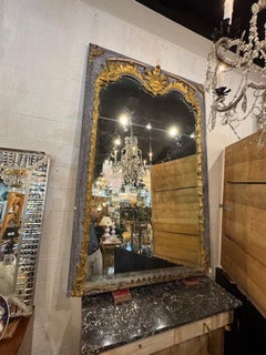 19e s. Miroir Trumeau en bois doré