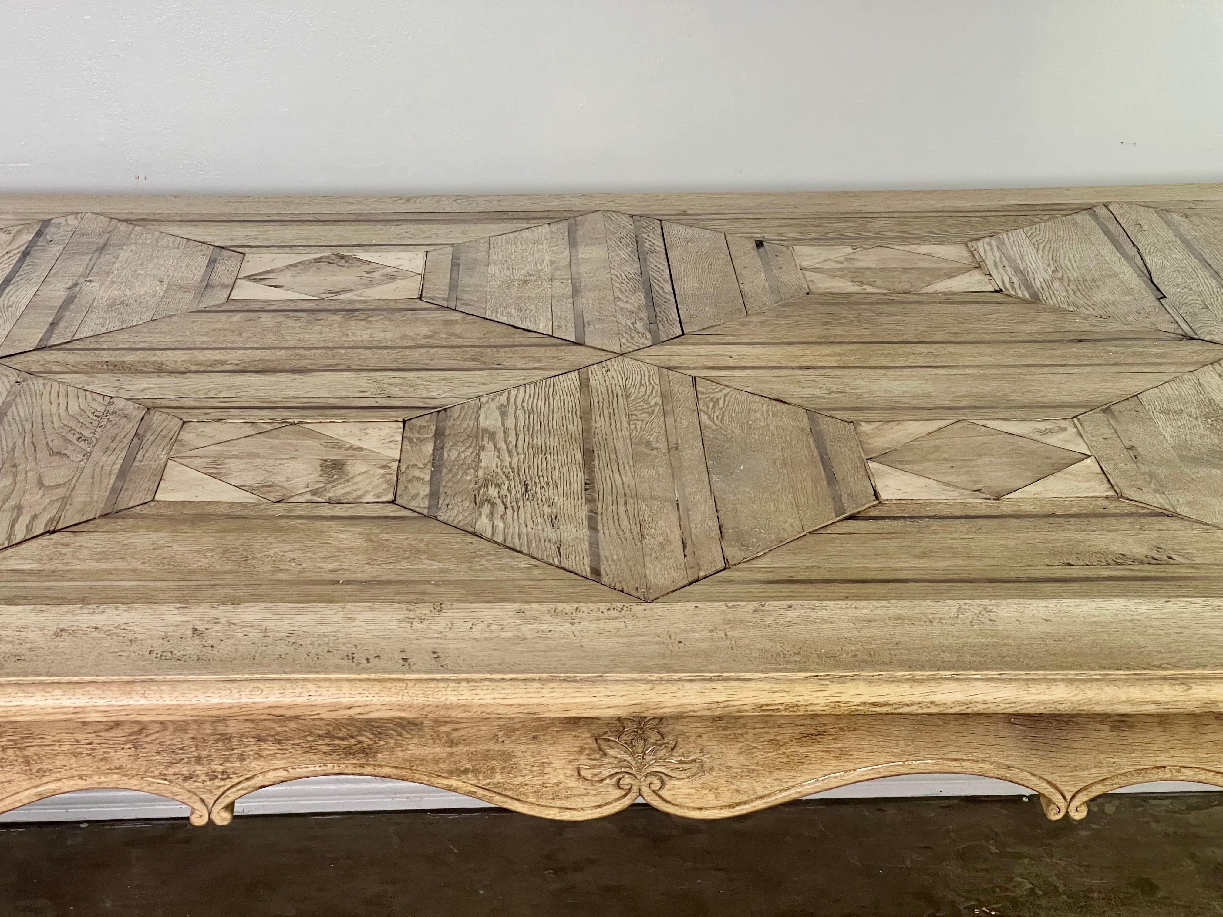 19th Century French Parquetry Dining Table For Sale 3