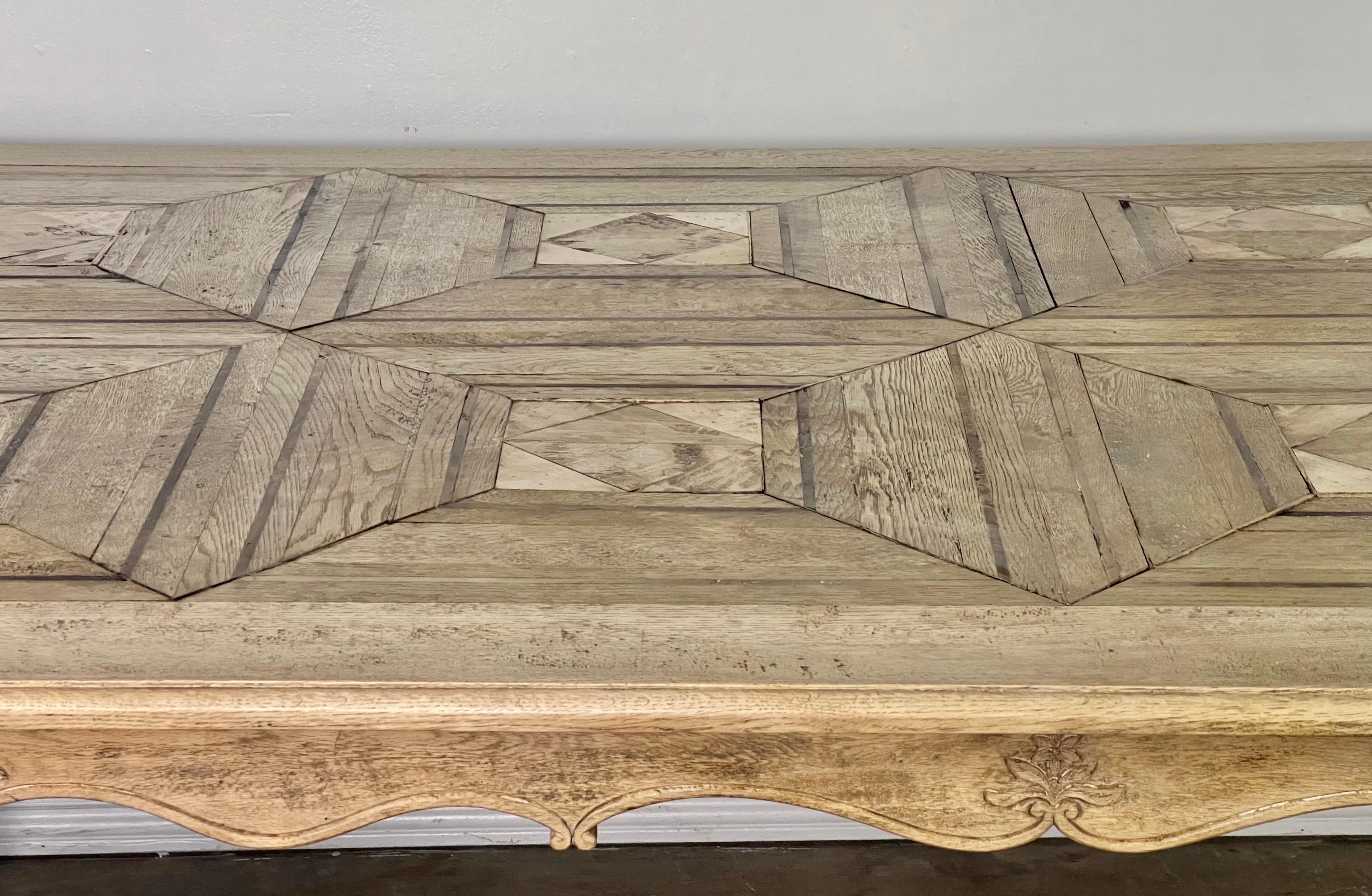 19th Century French Parquetry Dining Table For Sale 4