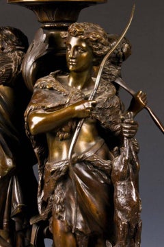 French Patinated Bronze Tazza Centrepiece Emile Boyer / Christofle Style