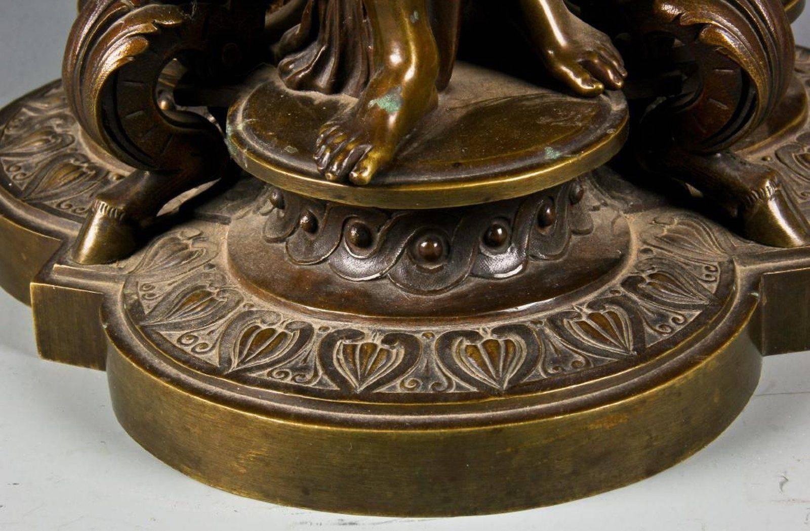 Napoleon III French Patinated Bronze Tazza Centrepiece Emile Boyer / Christofle Style