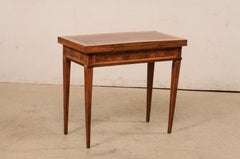 Table à rabat française du 19e siècle, de petite taille, transformée en table à cartes/table de jeu