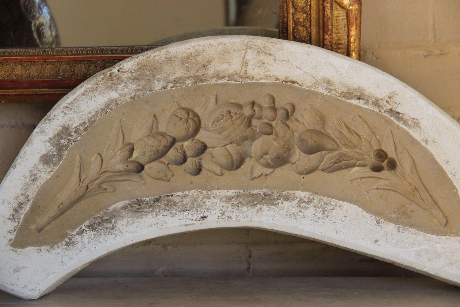 A decorative French plaster mold from the 19th century.

We offer expedited, fully-insured, custom packaged / crated, global shipping, including delivery to the door service, delivery to a receiver service, and white glove service, which includes