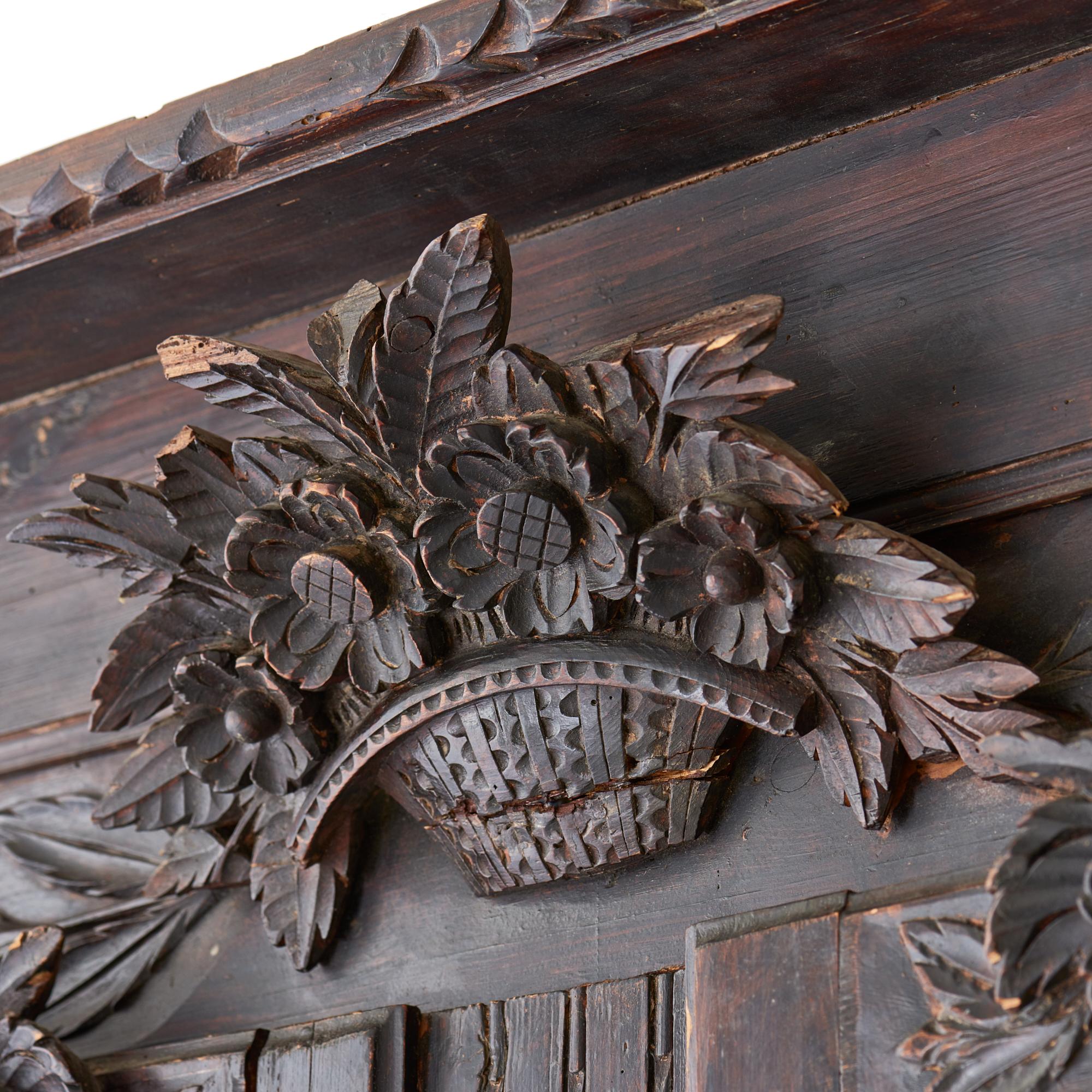 19th Century French Provincial Oak Deux Corps Cabinet 4