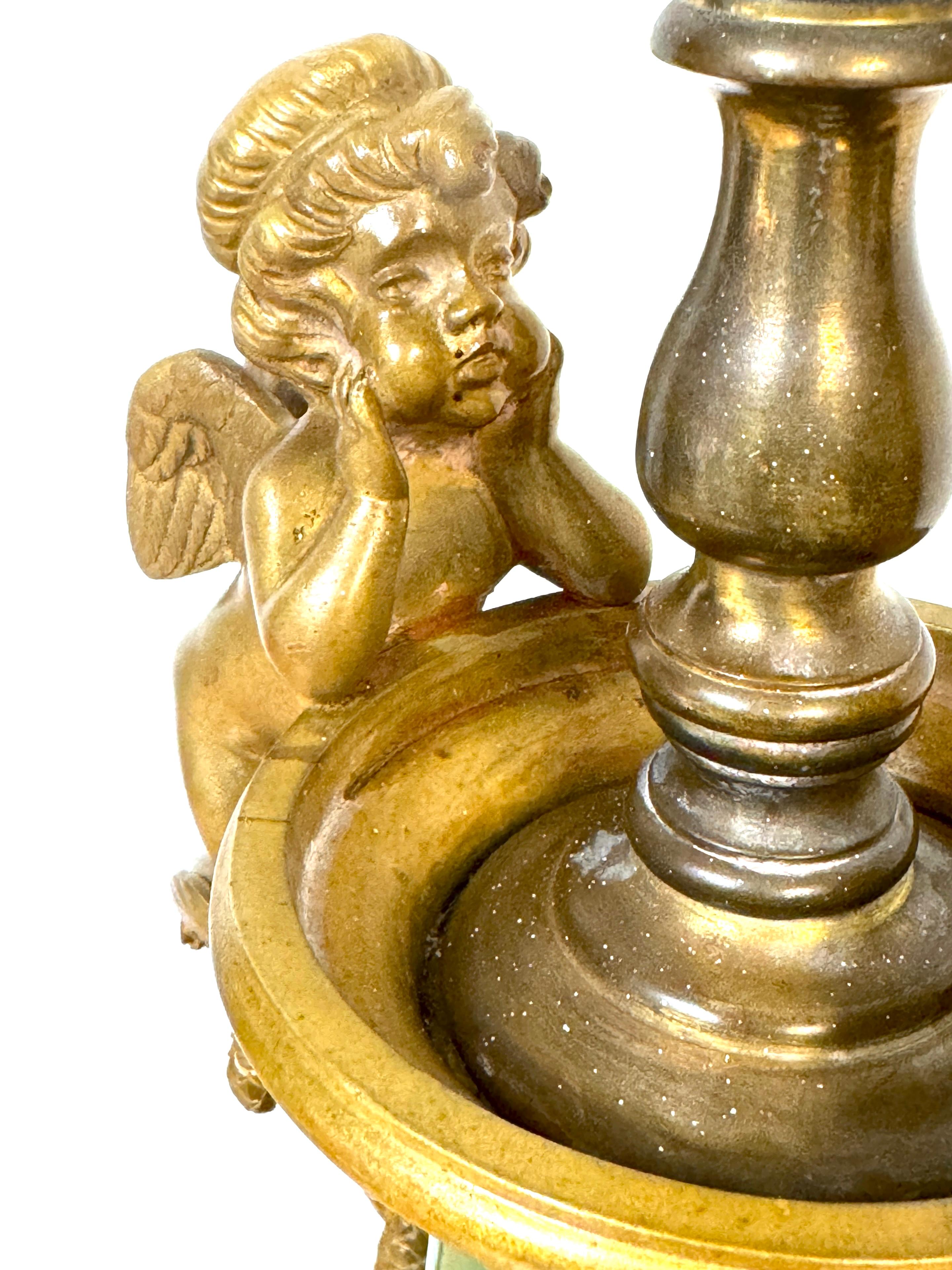 A.C.I.C. Vase chinois en céladon, monté en bronze doré, à motif de putti, transformé en lampe. en vente 4