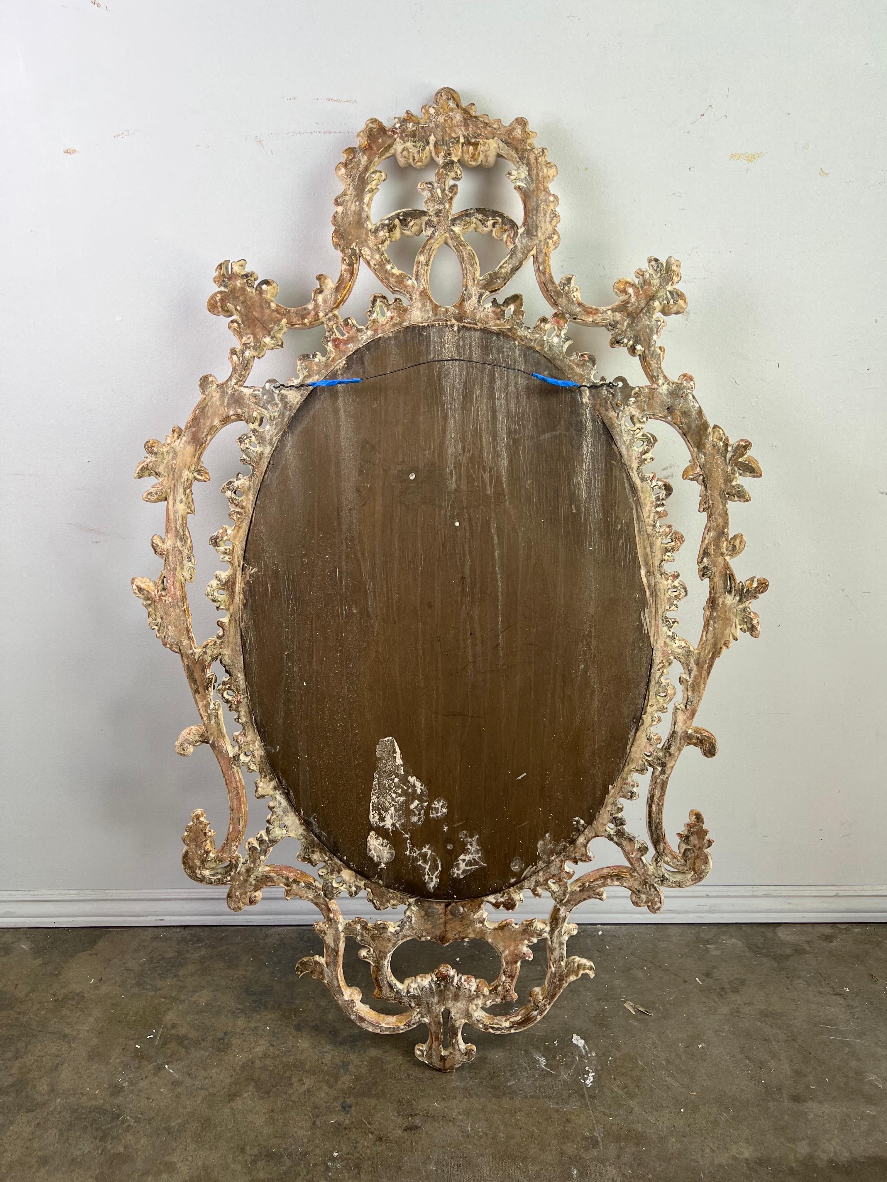 19th C. French Rococo Gilt Wood Mirror 8