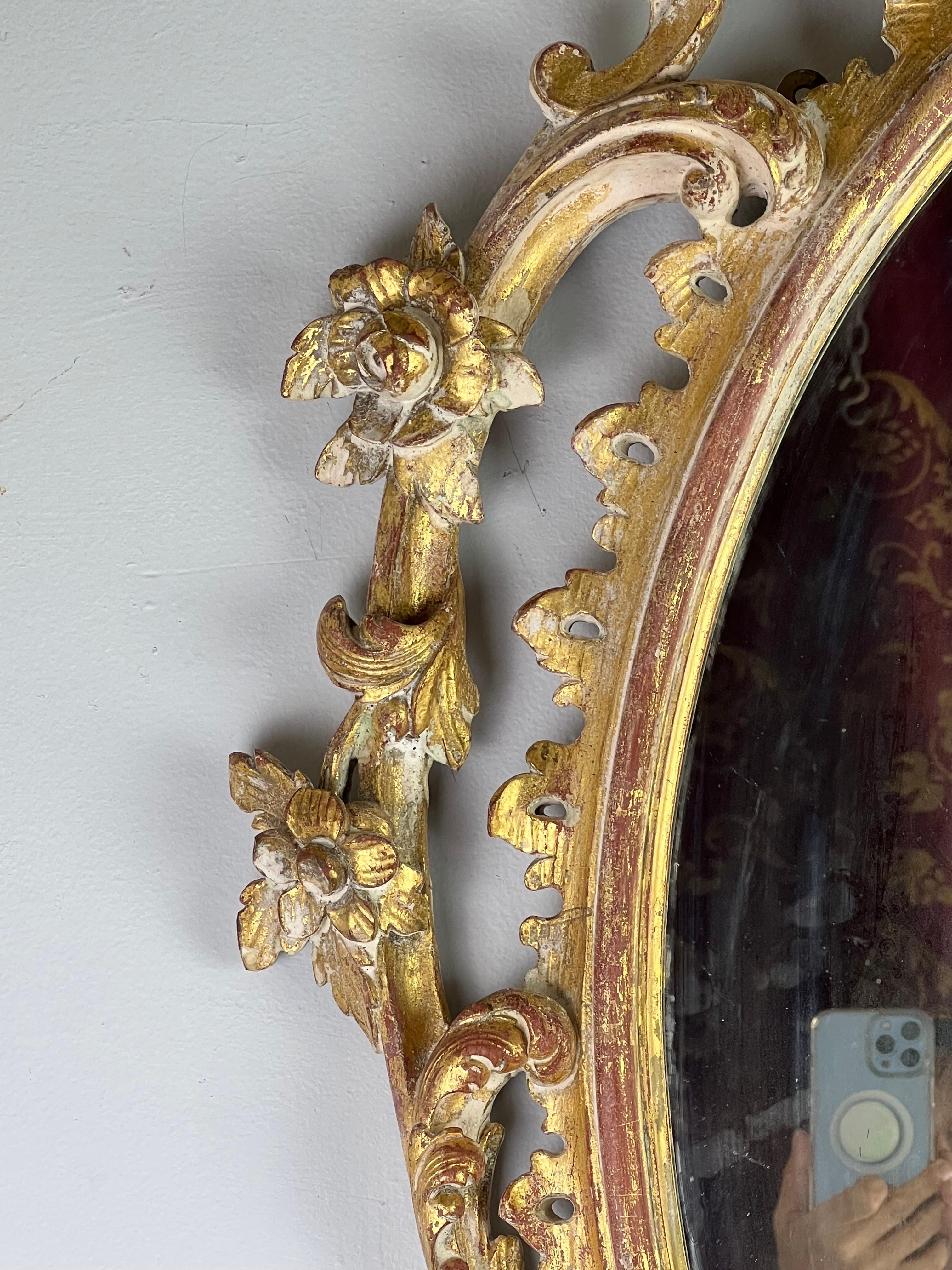 19th C. French Rococo Gilt Wood Mirror 1