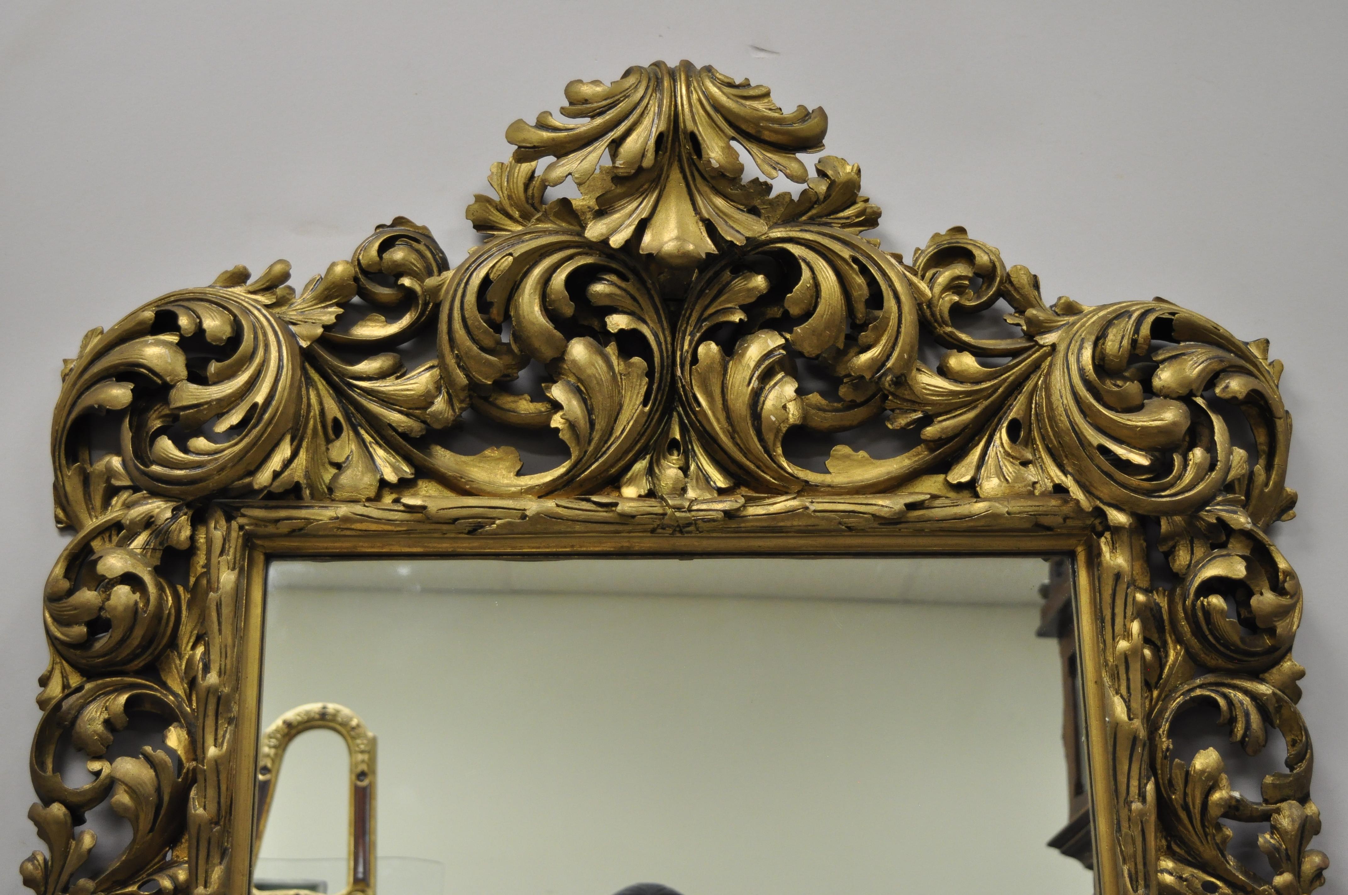 gold carved mirror