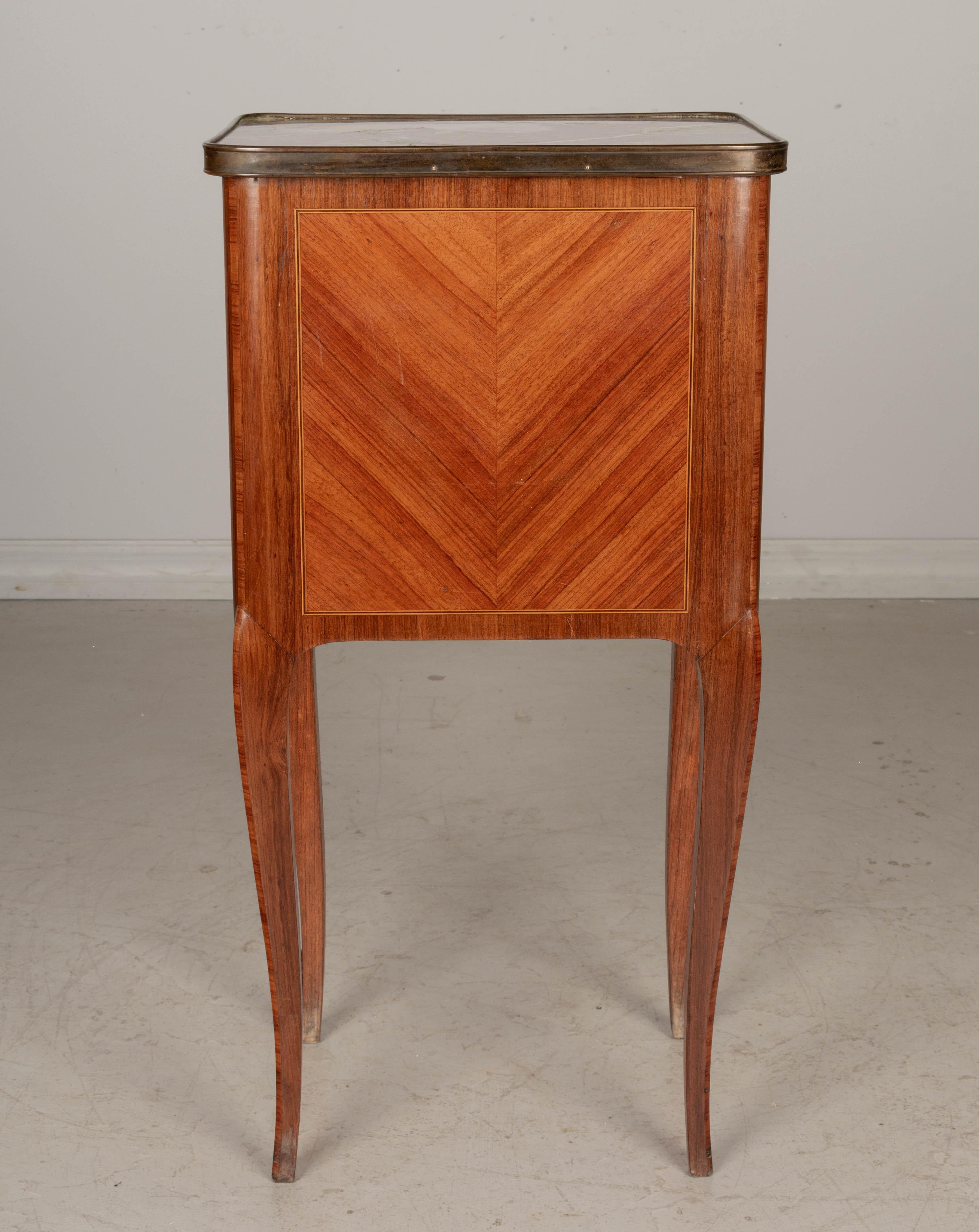 19th C. French Side Table with Faux Book Tambour Door For Sale 3